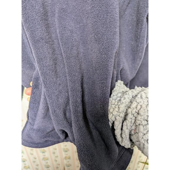 St John's Bay Quarter Zip Pullover MENS SIZE Medium Black Fleece Sweater comfy - Picture 3 of 8